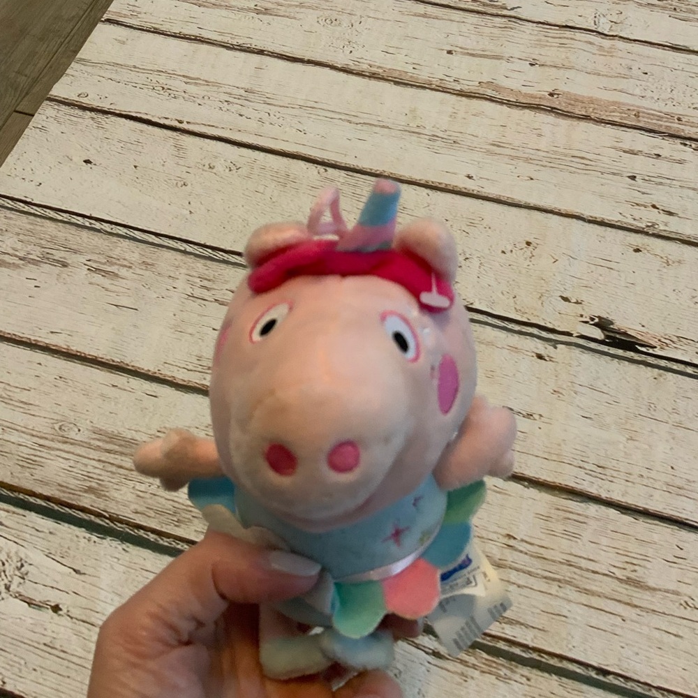 Rare 2003 Peppa Pig in Unicorn Costume Plush – Y2K Kidcore Aesthetic Vintage - Picture 3 of 4